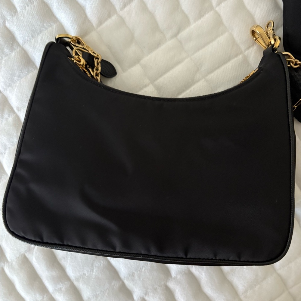 Prada Black and Gold Chain Shoulder Bag - Picture 5 of 5